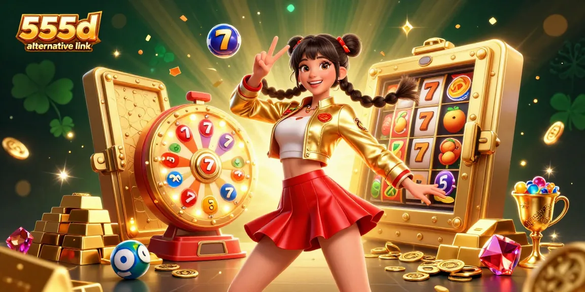 Spin the wheel at 555d alternative link with vibrant colors and jackpot excitement