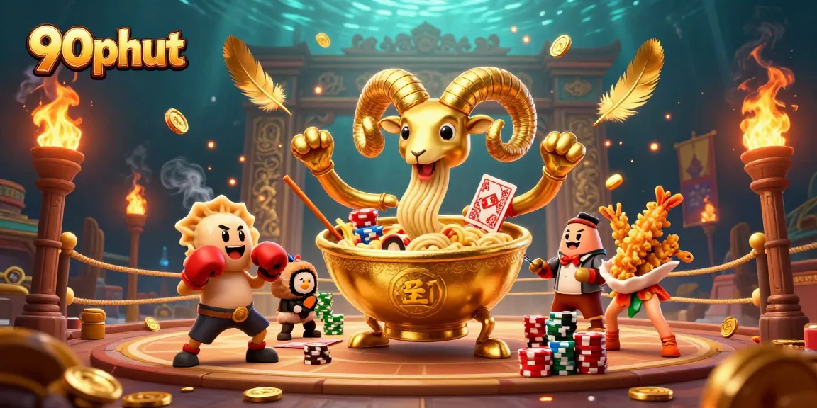 Engage with 90phut's exciting online gambling experience featuring vibrant characters and dynamic elements.