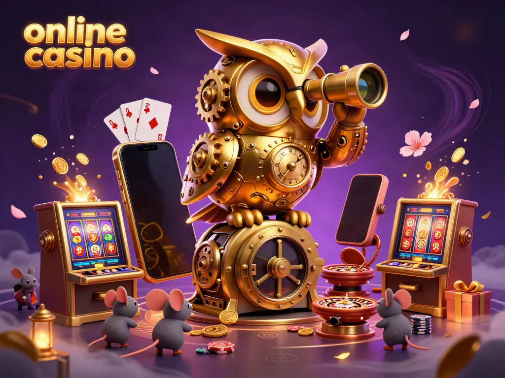Experience the thrill of an online casino with dynamic slot games and captivating characters!