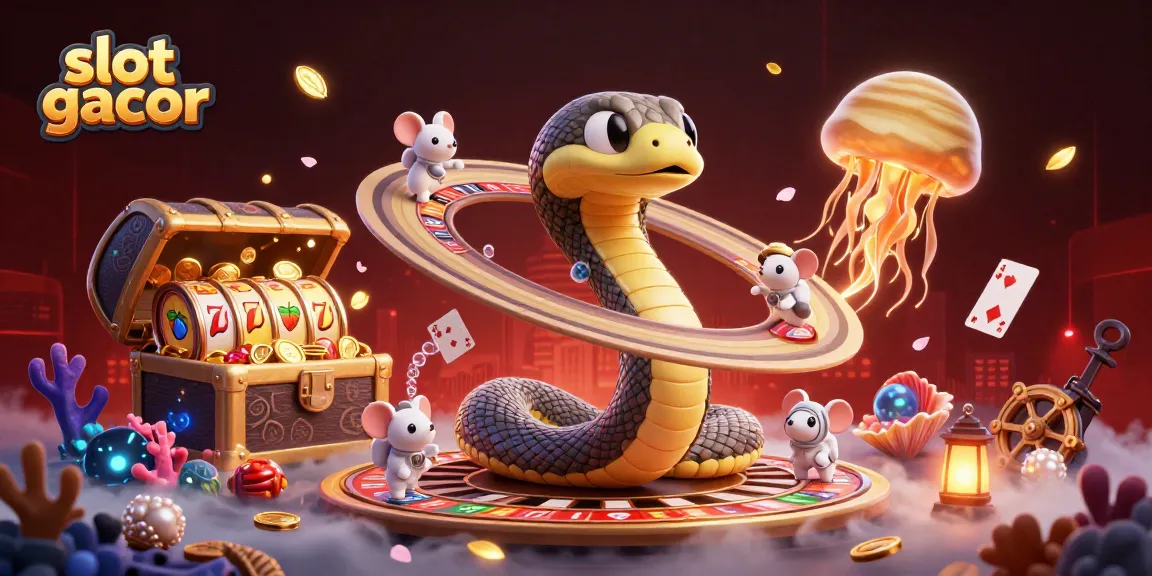 Experience thrilling slot gacor action with an adventurous cosmic dealer scene filled with vibrant elements.