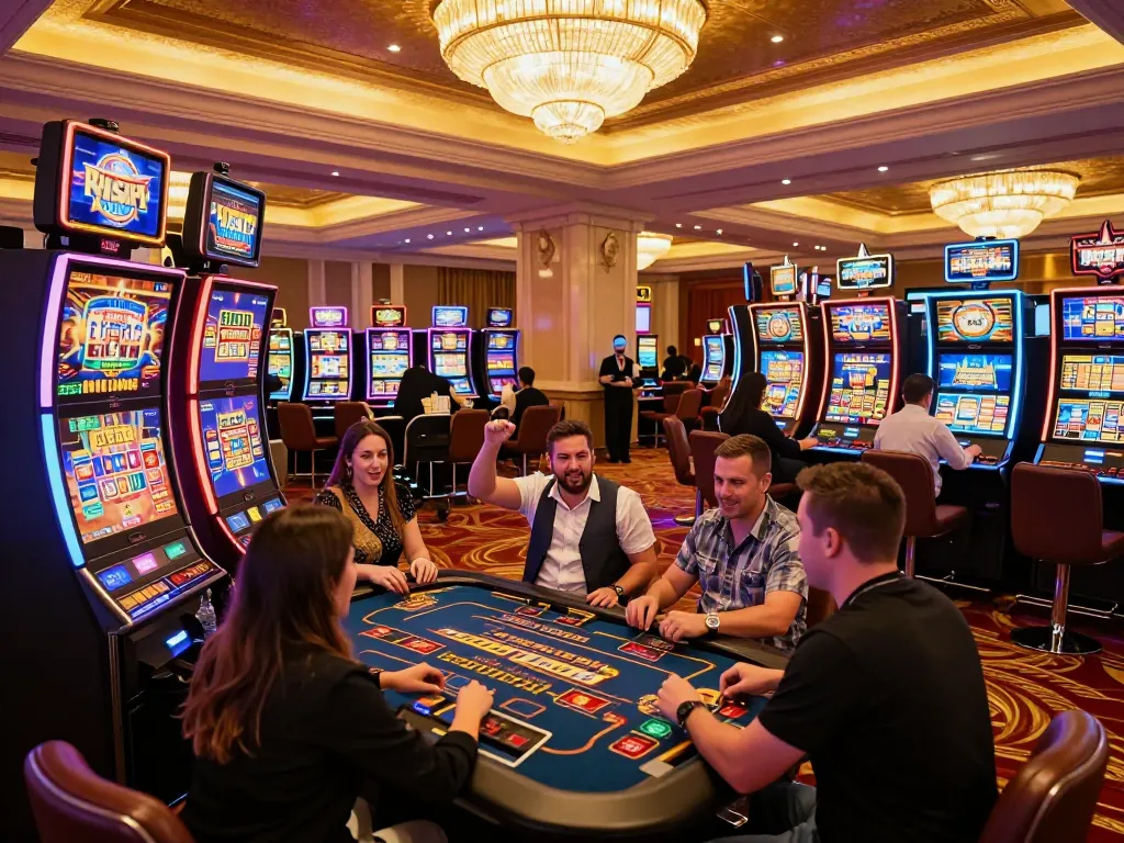 Experience thrilling moments at x333 Link slot machines with players celebrating wins.
