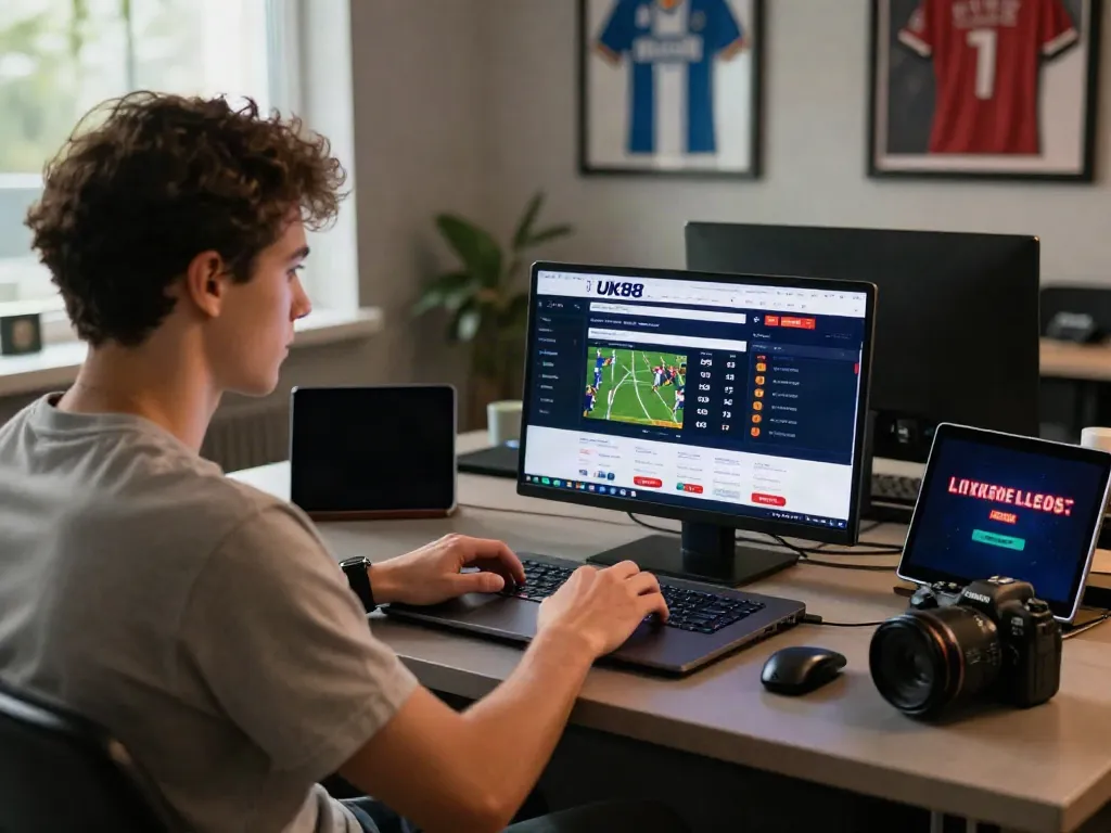 Exciting moment at UK88 sports betting with live odds and promotions.