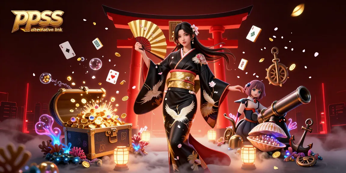 Experience the excitement of gaming with ppss alternative link and vibrant casino elements in an engaging illustration.
