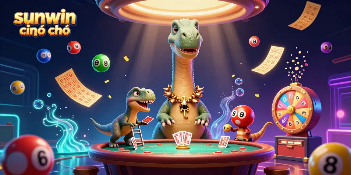 Engage with the excitement at sunwin chính chủ, where a giant brontosaurus presides over a lively poker game.