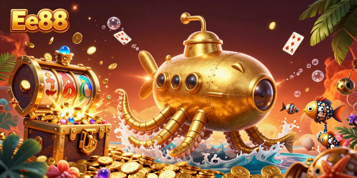 Join the exciting world of Ee88 as you explore a vibrant underwater casino filled with treasures and games.