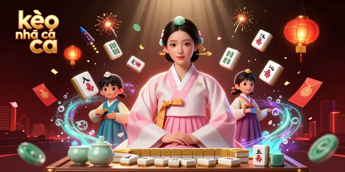 Experience kèo nhà cái with elegant Asian woman at a vibrant gaming scene full of charm and details.