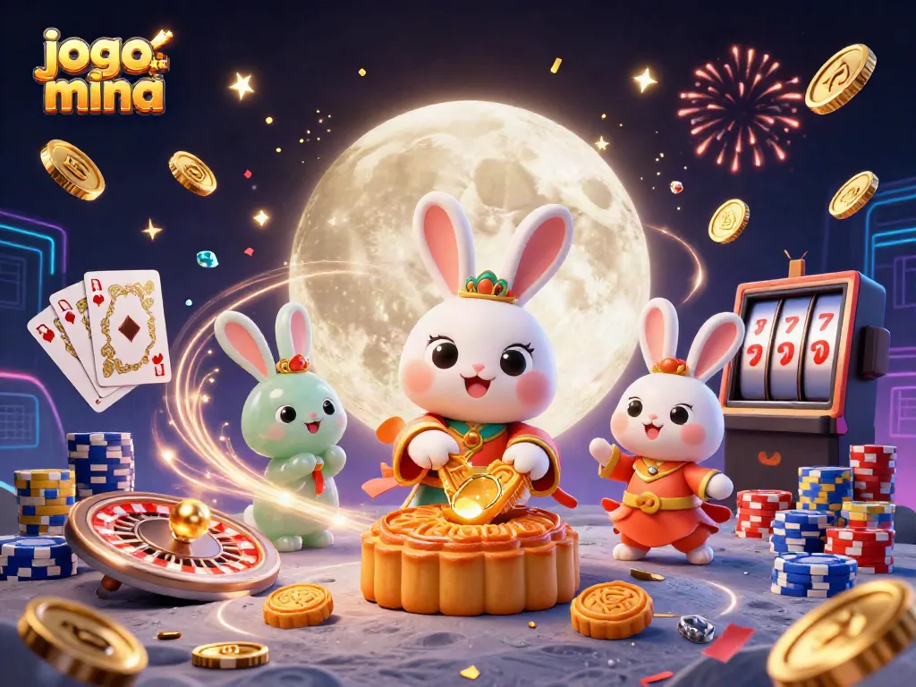 Play the exciting jogo da mina while enjoying a vibrant casino scene filled with gold coins and poker excitement.