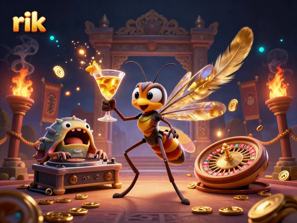 Engage in thrilling casino action with Rik's dynamic characters and vibrant game elements.