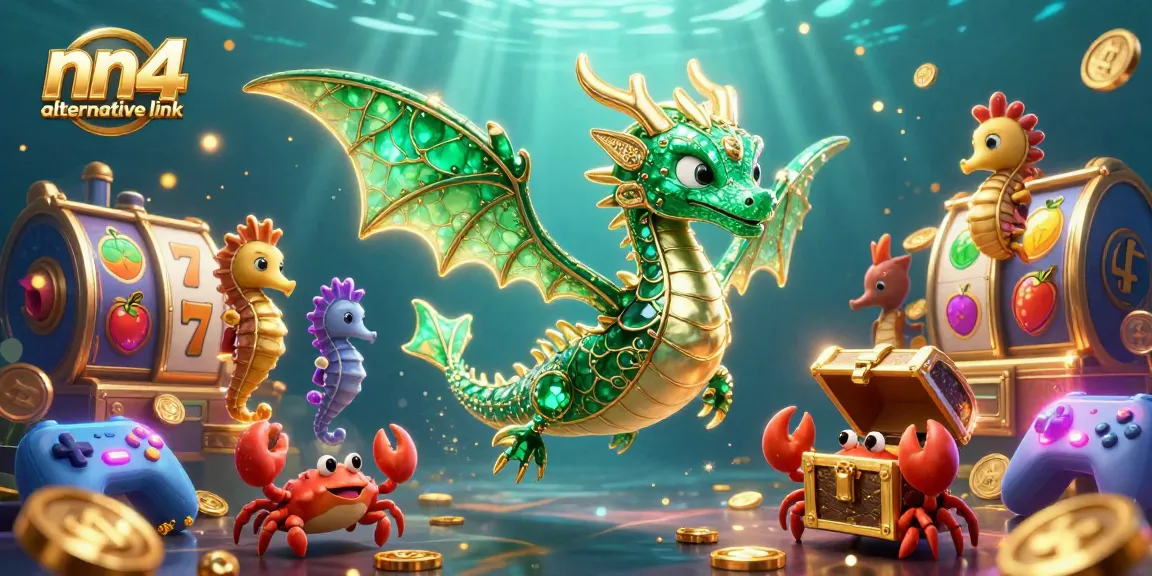 Win big with the nn4 alternative link in a vibrant underwater casino scene filled with treasures and game elements.