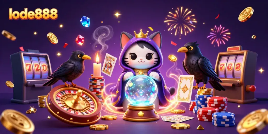 Experience the vibrant gaming world at lode888, with magical elements and casino excitement.