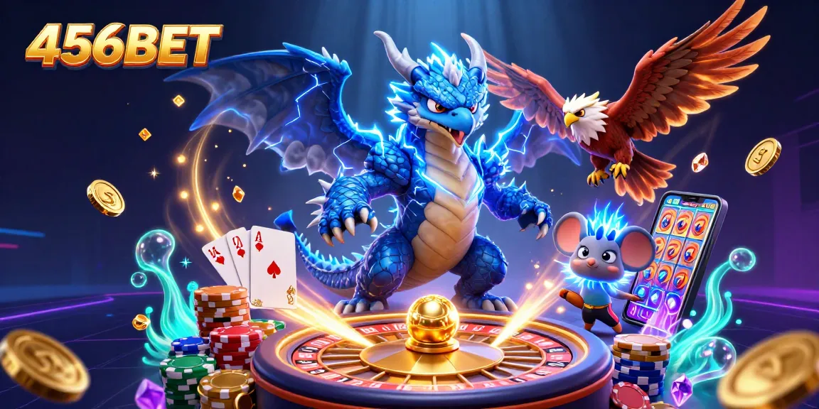 Experience the thrilling slots atmosphere at 456BET with dynamic gameplay elements and colorful characters.