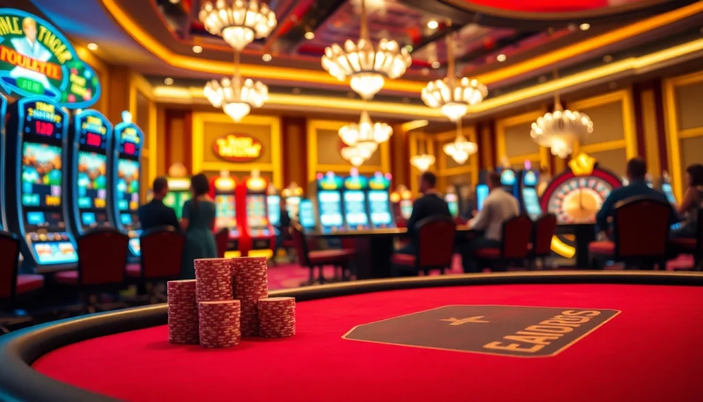 7m exciting poker scene with players, chips, high-stakes gambling atmosphere