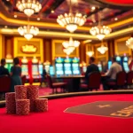 7m exciting poker scene with players, chips, high-stakes gambling atmosphere