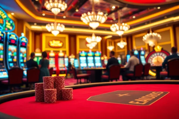 7m exciting poker scene with players, chips, high-stakes gambling atmosphere