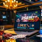 Experience the thrill of 258bet download with a luxurious online casino setup, showcasing exciting games and sleek technology.