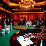 Poker players strategizing at an elegant table in a luxurious casino setting themed around xx gg.