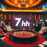 Players engaging in an exciting roulette game at the 7hh online casino.